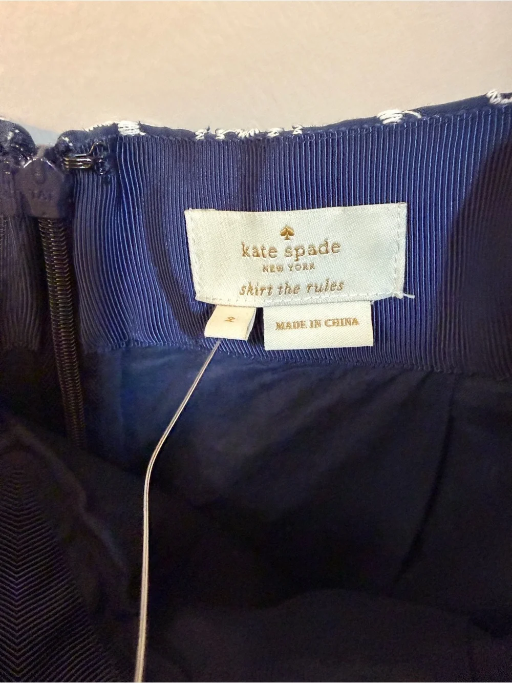 kate spade Navy Shore Thing Eyelet Wrap Skirt